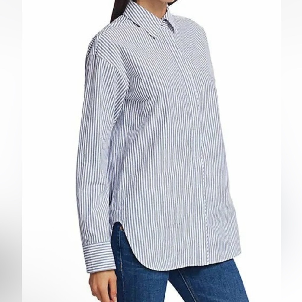 Rag & Bone Alina Blue and White Striped Shirt